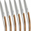 Load image into Gallery viewer, Set of 6 Olive Wood Mirror Table Knife