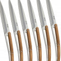 Load image into Gallery viewer, Set of 6 Olive Wood Mirror Table Knife
