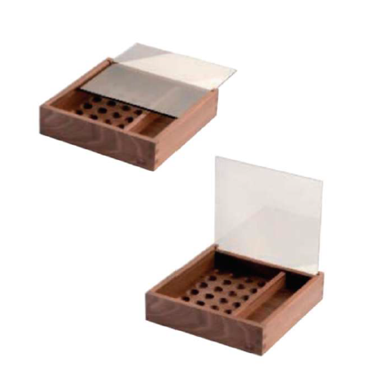 Square Wooden Condiment Box