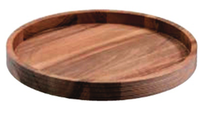 Round Wooden Service Tray
