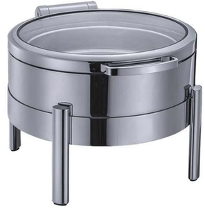 Round Chafing Dish with Glass Lid, 6L