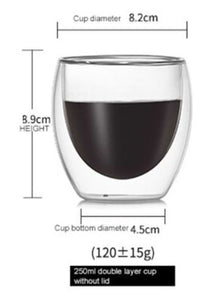 250 ml New Heat-resistant Double Wall Glass Cup