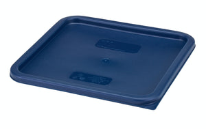 Midnight Blue Square Polyethylene Lid for 12, 18, and 22 Qt. Food Storage Containers