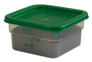 Kelly Green Square Polyethylene Lid for 2 and 4 Qt. Food Storage Containers