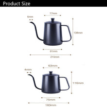 Load image into Gallery viewer, Hand Punch Pot Long Mouth Fine Mouth Coffee Pot With Lid
